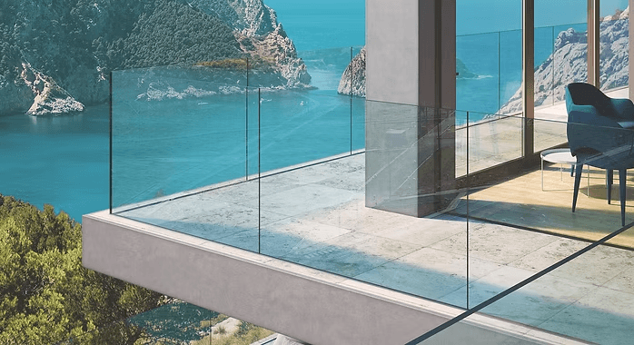 garde corps design en verre