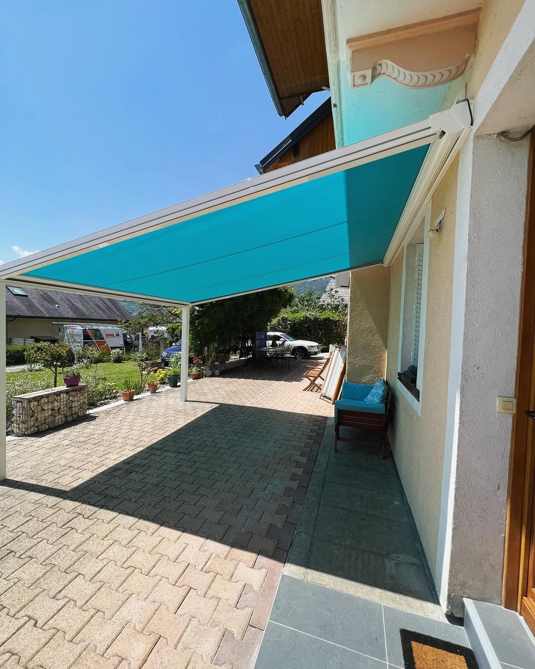 Pergola à toile adossée