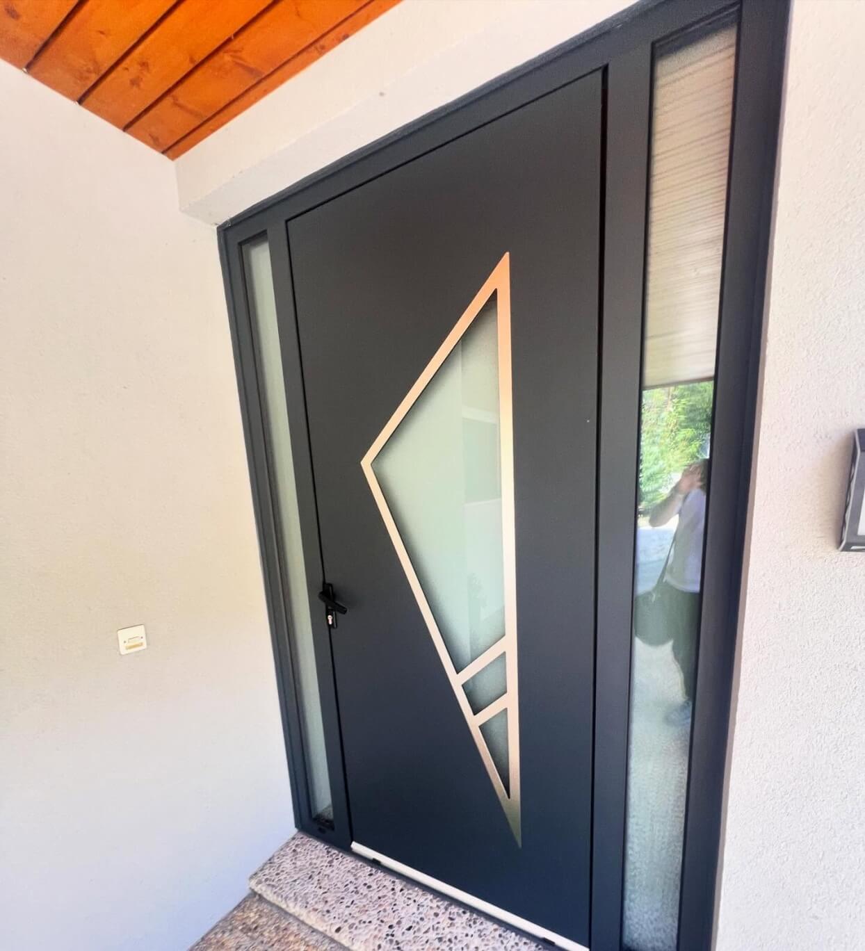Porte d’entrée PVC contemporaine