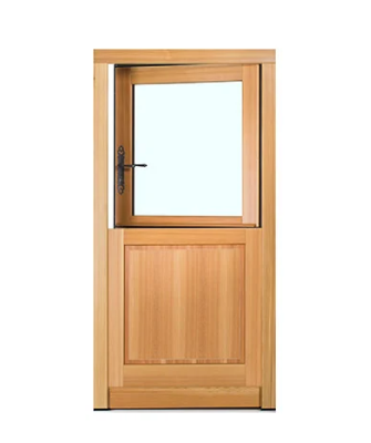 Porte d’entrée bois vitrée