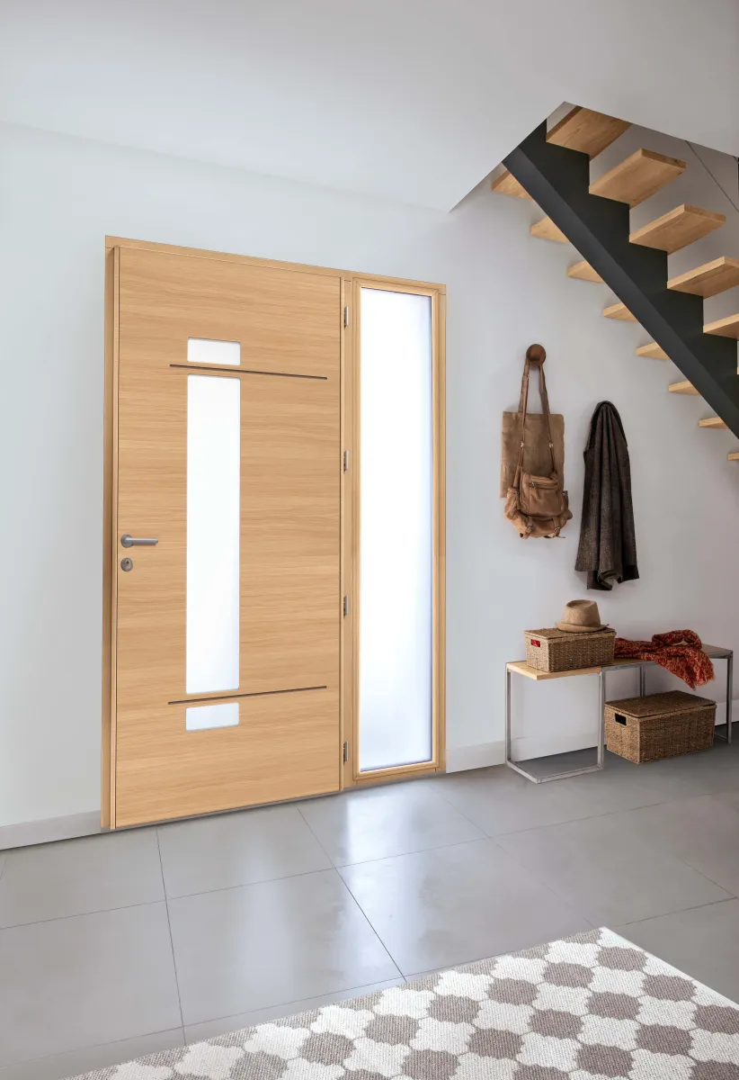 Porte d’entrée mixte contemporaine