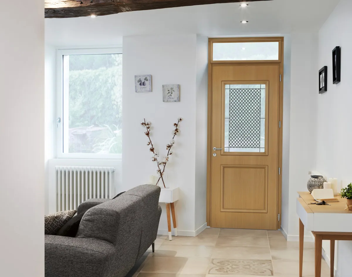 Porte d’entrée mixte vitrée